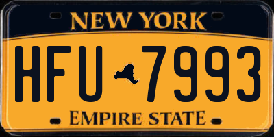 NY license plate HFU7993