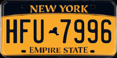 NY license plate HFU7996