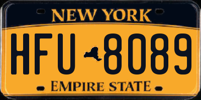 NY license plate HFU8089
