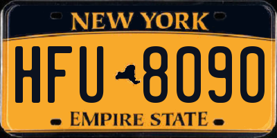 NY license plate HFU8090