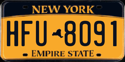 NY license plate HFU8091