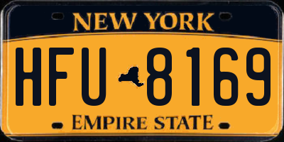 NY license plate HFU8169
