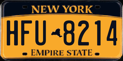NY license plate HFU8214
