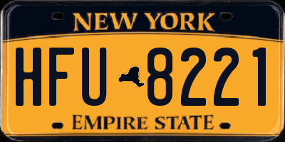 NY license plate HFU8221