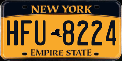 NY license plate HFU8224
