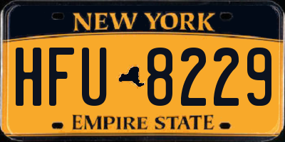 NY license plate HFU8229