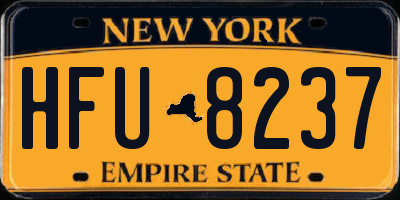 NY license plate HFU8237