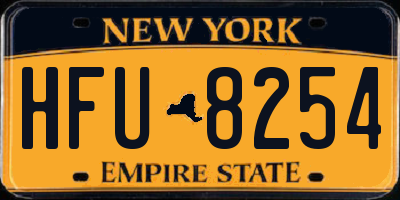 NY license plate HFU8254