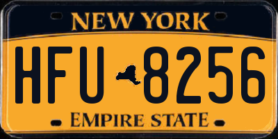 NY license plate HFU8256