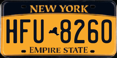 NY license plate HFU8260