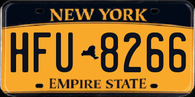 NY license plate HFU8266