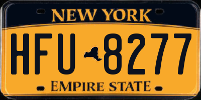 NY license plate HFU8277