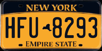 NY license plate HFU8293