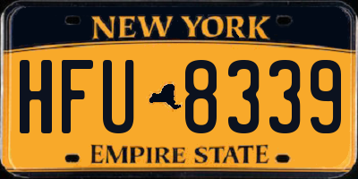 NY license plate HFU8339