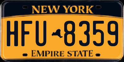 NY license plate HFU8359