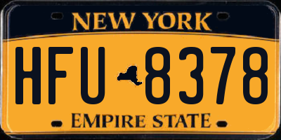 NY license plate HFU8378