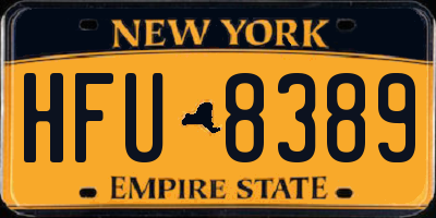 NY license plate HFU8389