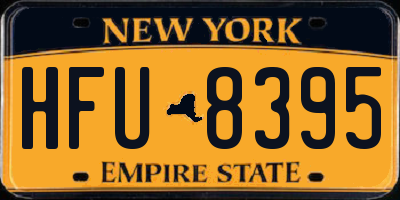 NY license plate HFU8395