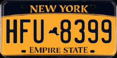 NY license plate HFU8399
