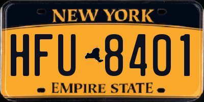 NY license plate HFU8401