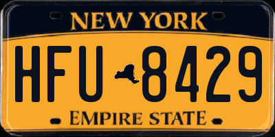 NY license plate HFU8429