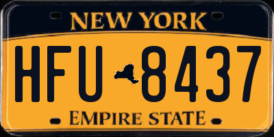 NY license plate HFU8437