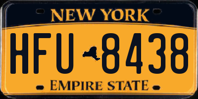 NY license plate HFU8438