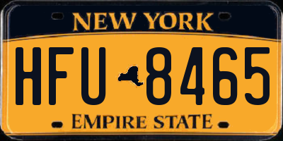 NY license plate HFU8465