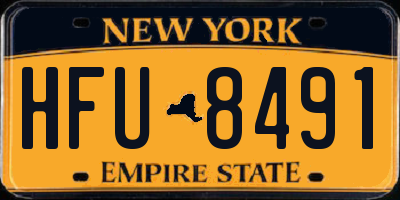 NY license plate HFU8491