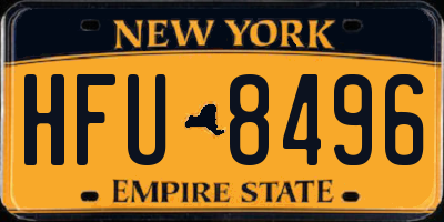 NY license plate HFU8496