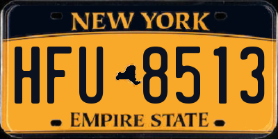 NY license plate HFU8513