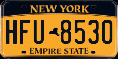 NY license plate HFU8530