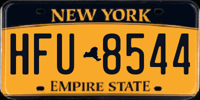 NY license plate HFU8544