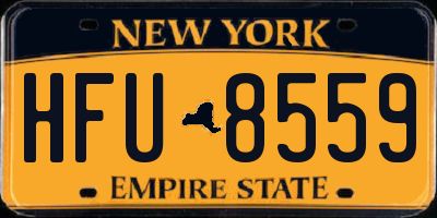 NY license plate HFU8559