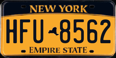 NY license plate HFU8562