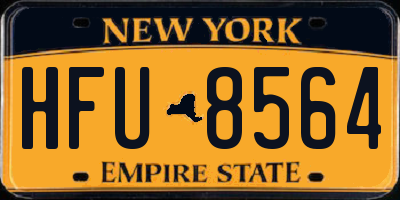 NY license plate HFU8564