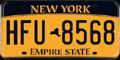 NY license plate HFU8568
