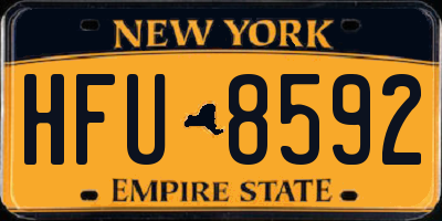 NY license plate HFU8592