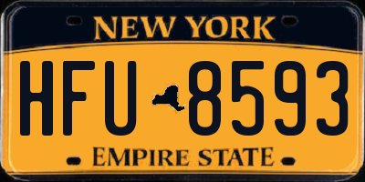 NY license plate HFU8593