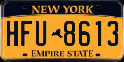 NY license plate HFU8613