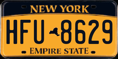 NY license plate HFU8629