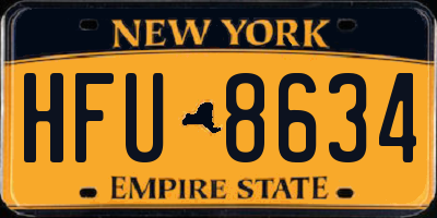 NY license plate HFU8634