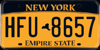 NY license plate HFU8657