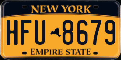 NY license plate HFU8679