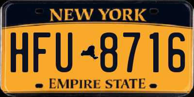 NY license plate HFU8716