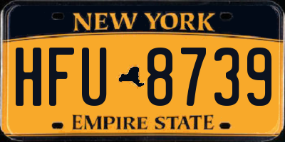 NY license plate HFU8739