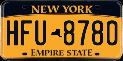 NY license plate HFU8780