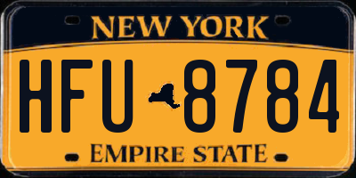 NY license plate HFU8784