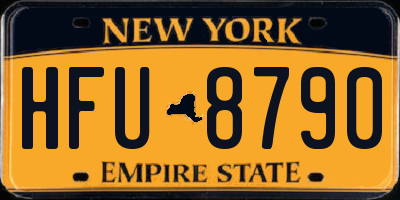 NY license plate HFU8790