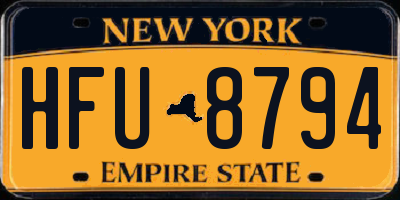 NY license plate HFU8794